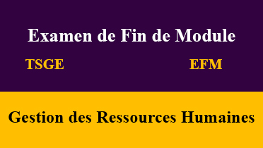 efm examen de fin de module Gestion des ressources humaines